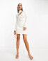 Pretty Lavish cut out knit mini dress in cream