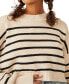 Women's Striped Easy Street Cropped Sweater Pearl Combo, S - фото #4