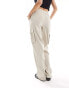 Фото #4 товара ONLY Tall wide leg cargo trousers in beige