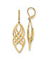 ფოტო #1 პროდუქტის Stainless Steel Polished Yellow plated Twisted Dangle Earrings