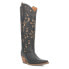 Фото #2 товара Dingo Rhymin Embroidered Snip Toe Cowboy Womens Black Casual Boots DI201-001