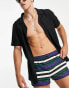 Фото #1 товара ASOS DESIGN swim shorts in super short length with horizontal stripe