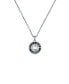 CHERLIE: Crystal Button Pendant Necklace