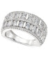 Фото #1 товара Diamond Double Row Anniversary Ring (2 ct. t.w.) in 14k White Gold