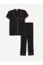 Фото #6 товара Пижама LC WAIKIKI DREAM с рубашечным воротником, короткими рукавами