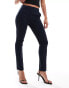 Mango slim tailored trousers in navy