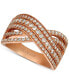 Nude Diamond Crossover Statement Ring (7/8 ct. t.w.) in 14k Rose Gold