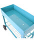 Фото #4 товара 43 in Galvanized Steel Mobile Raised Garden Bed Cart - Blue