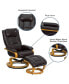 Фото #11 товара Multi-Position Recliner & Ottoman With Swivel Maple Wood Base