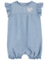 Baby Chambray Flutter Romper 24M