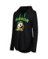 ფოტო #3 პროდუქტის Women's Black Oregon Ducks My Lover Lightweight Hooded Long Sleeve T-shirt