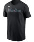 Фото #1 товара Miami Marlins Men's Swoosh Wordmark T-Shirt