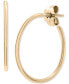 ფოტო #1 პროდუქტის Polished Tube Small Hoop Earrings in Gold Vermeil, Created for Macy's