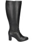 Фото #2 товара Women's Missy Plus Tall Wide Shafted Buckle Detail Boots