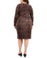 Фото #2 товара Plus Size Sylvia Floral-Print Pleated Wrap Dress
