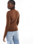 Фото #3 товара Vero Moda Aware slinky high neck top in brown