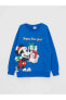 Aymira Giyimden Mickey Mouse Baskılı Uzun Kollu Erkek Çocuk Sweatshirt