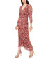 ფოტო #3 პროდუქტის Women's V-Neck Chiffon 3/4-Sleeve Maxi Dress