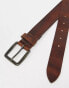 Jack & Jones smooth leather belt in brown Коричневый, 90 см - фото #2