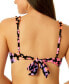 Фото #2 товара Juniors' Foil Print Ruffle Strap Bralette Bikini Top, Created for Macy's