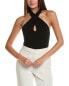 Фото #1 товара Michael Kors Collection Halter Cashmere-Blend Bodysuit Women's Black Xl