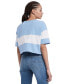 ფოტო #2 პროდუქტის Women's Colorblock Cotton Crop T-Shirt