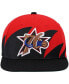 Men's Black and Red Philadelphia 76ers Hardwood Classics Sharktooth Snapback Hat