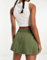 Фото #6 товара New Look pleated mini skirt in dark khaki