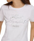 ფოტო #3 პროდუქტის Women's Metallic Logo Print T-Shirt, Regular & Petite