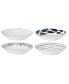 Blue Bay Porcelain Pasta Bowls Set, Assorted Set of 4 - фото #1