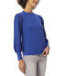 Фото #3 товара Women's Stitch-Sleeve Crewneck Sweater