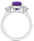 Фото #3 товара Amethyst (2 ct. t.w.) and Diamond (1/3 ct. t.w.) Ring in 14K White Gold