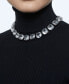 Фото #6 товара Swarovski silver-Tone Crystal Floating Stones Choker Necklace, 14" + 2" extender