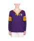 ფოტო #3 პროდუქტის Women's Purple Minnesota Vikings Lace-Up Notch Neck Long Sleeve T-shirt