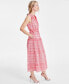 Фото #3 товара Women's Sleeveless Halter-Neck Cotton Midi Dress