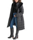 ფოტო #8 პროდუქტის Women's Faux-Fur-Trim Hooded Bibbed Puffer Coat