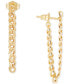 ფოტო #1 პროდუქტის Chain Link Front to Back Drop Earrings in 10k Gold