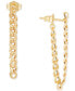 Chain Link Front to Back Drop Earrings in 10k Gold