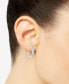 ფოტო #2 პროდუქტის Diamond Channel-Set J-Hoop Earrings (1/2 ct. t.w.) in 10k White ,Yellow or Rose Gold