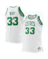 Фото #2 товара Men's Larry Bird White Boston Celtics Big and Tall 1985-86 Hardwood Classics Swingman Jersey