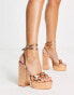 Фото #2 товара Public Desire Exclusive Verona platform high heel sandals in rose gold