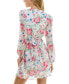 ფოტო #2 პროდუქტის Juniors' Floral Surplice Fit & Flare Dress