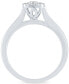 ფოტო #2 პროდუქტის Diamond Heart Halo Ring (1/3 ct. t.w.) in 14k White Gold