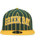 Men's Green, Gold Green Bay Packers Pinstripe City Arch 9FIFTY Snapback Hat
