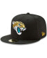 Фото #1 товара Men's Black Jacksonville Jaguars Head Logo Omaha 59FIFTY Fitted Hat