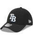 ფოტო #2 პროდუქტის Men's Black Tampa Bay Rays Logo 39THIRTY Flex Hat