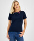 Фото #1 товара Women's Bow Neck Cotton T-Shirt