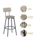 Фото #10 товара Industrial Style Pub Table Set with 4 PU Leather Bar Chairs