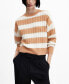 Фото #1 товара Women's Round-Neck Striped Sweater