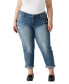 Фото #1 товара Plus Size Mid Rise Roll-Cuff Boyfriend Jeans